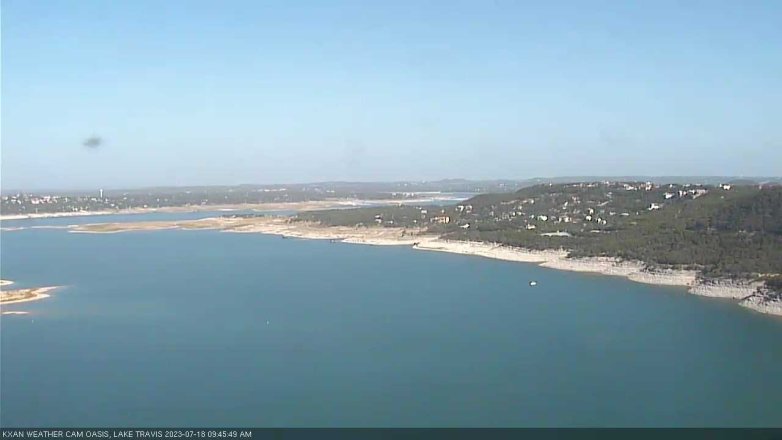 Lake Travis webcam, July 18, 2023 9:45 AM CT