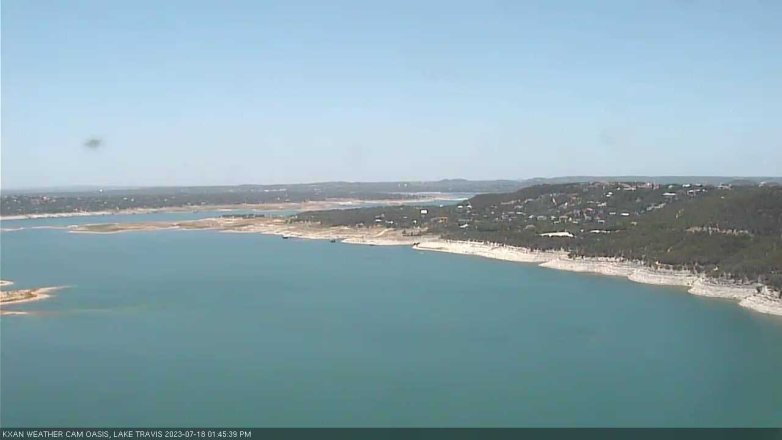 Lake Travis webcam, July 18, 2023 1:45 PM CT