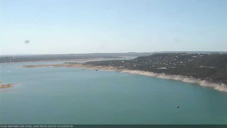 Lake Travis webcam, July 18, 2023 4:00 PM CT