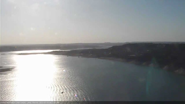 Lake Travis webcam, July 18, 2023 6:25 PM CT