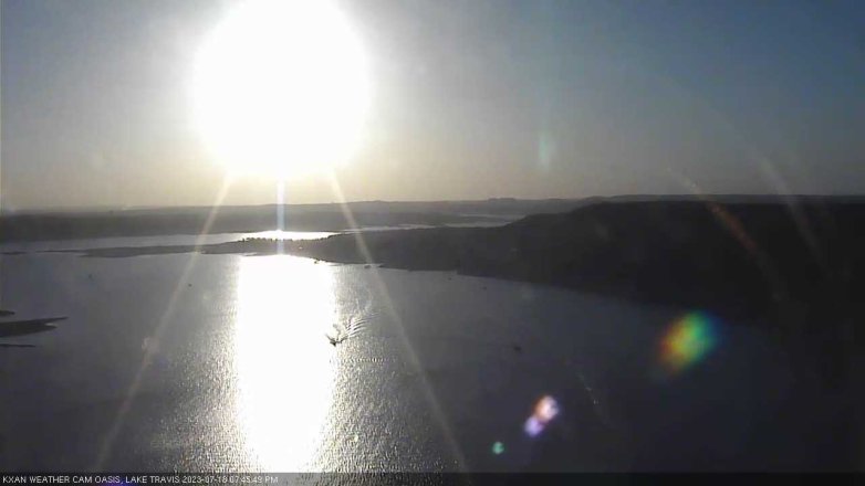 Lake Travis webcam, July 18, 2023 7:45 PM CT