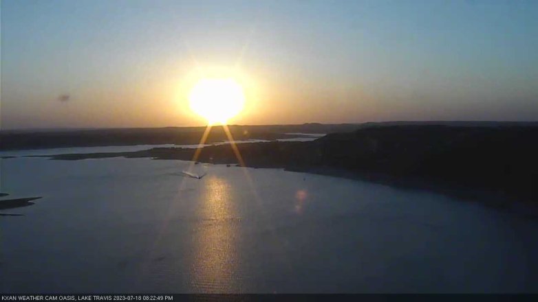 Lake Travis webcam, July 18, 2023 8:25 PM CT