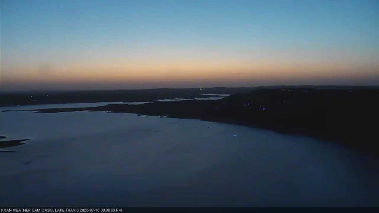 Lake Travis webcam, July 18, 2023 9:00 PM CT