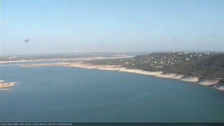Lake Travis webcam, July 19, 2023 9:00 AM CT
