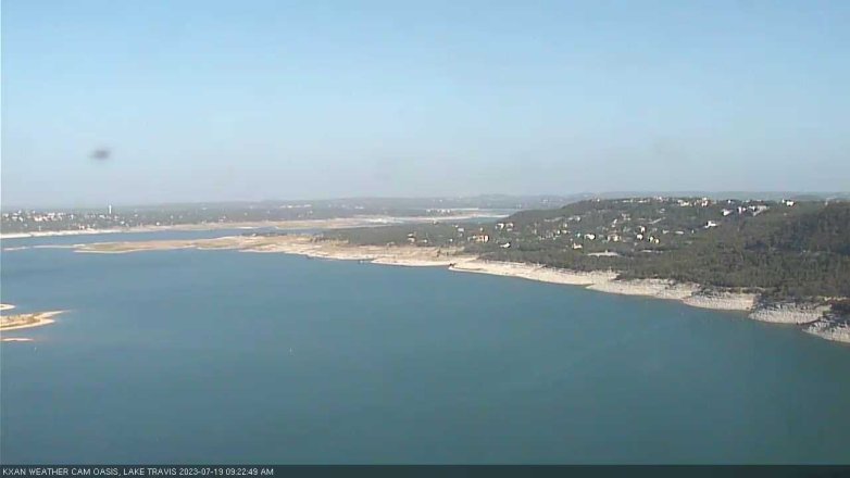 Lake Travis webcam, July 19, 2023 9:25 AM CT