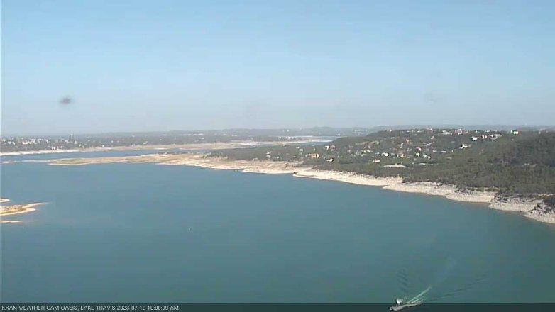 Lake Travis webcam, July 19, 2023 10:00 AM CT