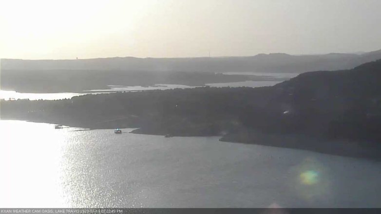 Lake Travis webcam, July 19, 2023 7:25 PM CT