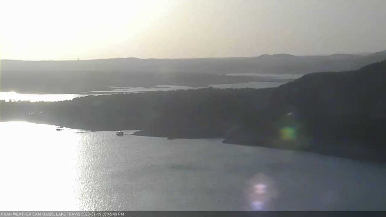 Lake Travis webcam, July 19, 2023 7:45 PM CT
