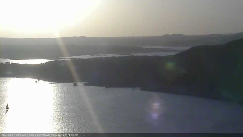 Lake Travis webcam, July 19, 2023 8:00 PM CT