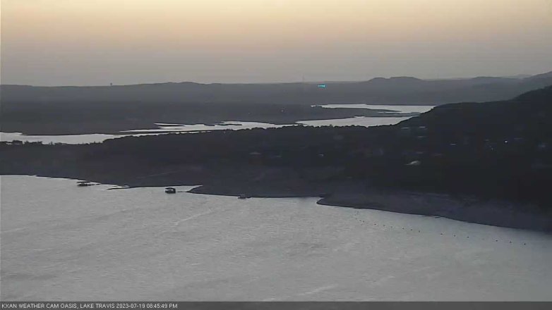 Lake Travis webcam, July 19, 2023 8:45 PM CT