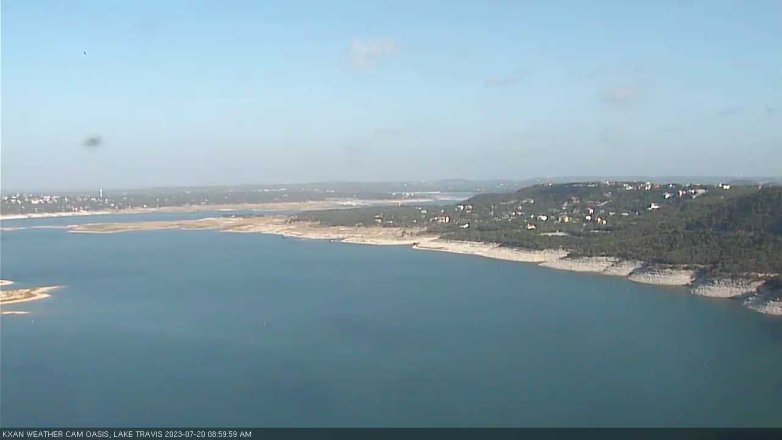 Lake Travis webcam, July 20, 2023 9:00 AM CT