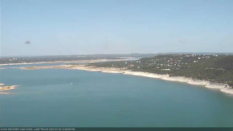 Lake Travis webcam, July 20, 2023 12:00 PM CT