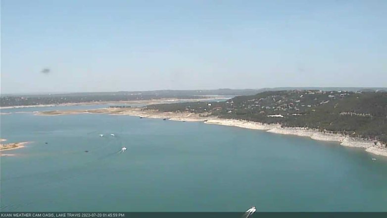 Lake Travis webcam, July 20, 2023 1:45 PM CT