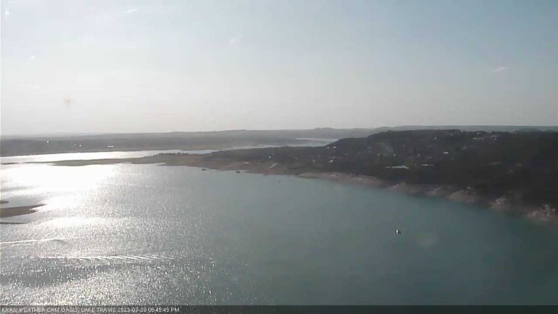 Lake Travis webcam, July 20, 2023 5:45 PM CT