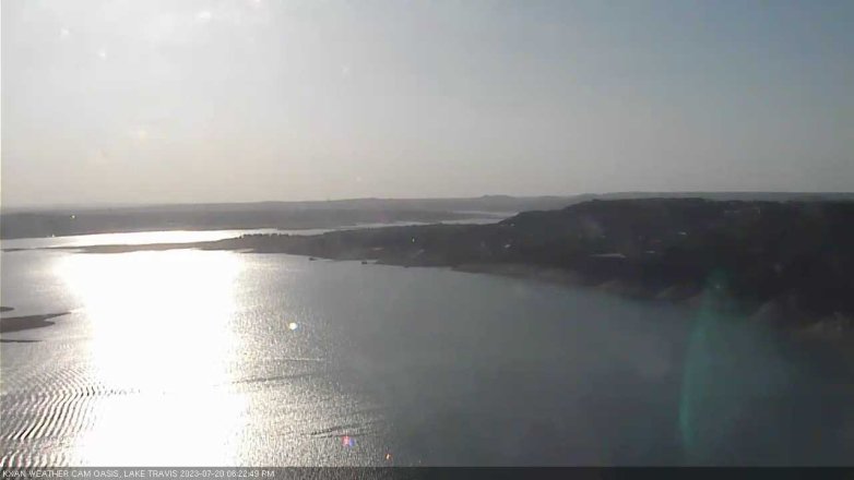 Lake Travis webcam, July 20, 2023 6:25 PM CT