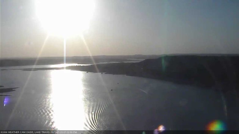 Lake Travis webcam, July 20, 2023 7:25 PM CT