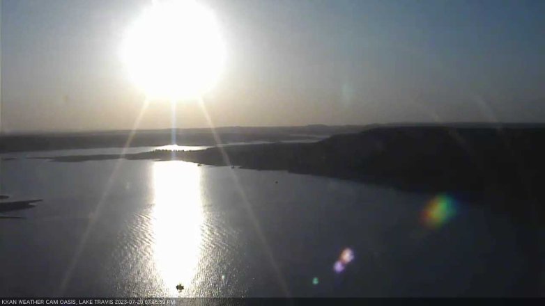 Lake Travis webcam, July 20, 2023 7:45 PM CT