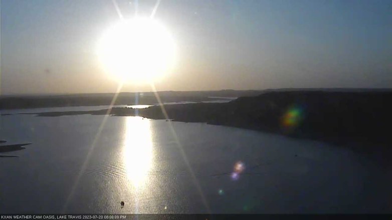 Lake Travis webcam, July 20, 2023 8:00 PM CT
