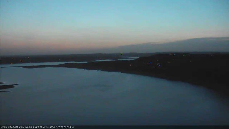 Lake Travis webcam, July 20, 2023 9:00 PM CT