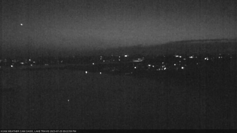 Lake Travis webcam, July 20, 2023 9:25 PM CT