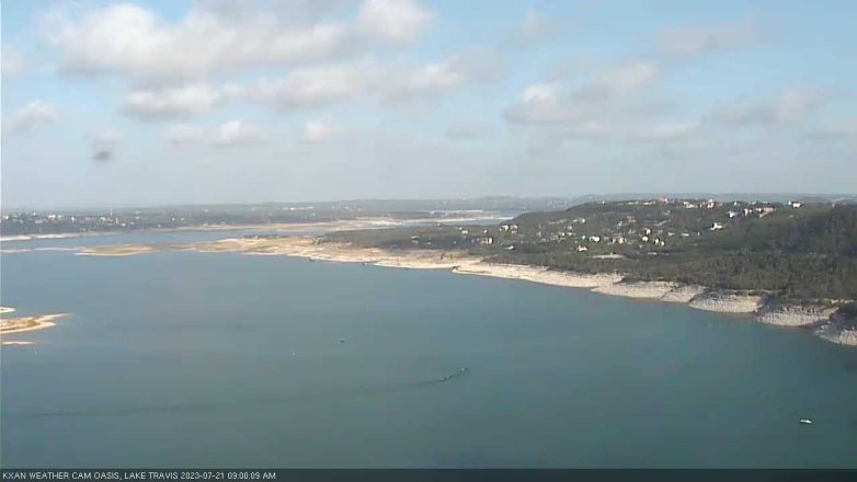 Lake Travis webcam, July 21, 2023 9:00 AM CT