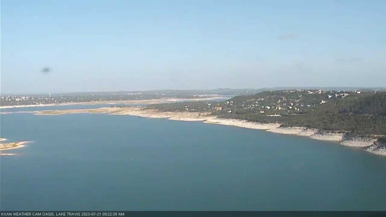 Lake Travis webcam, July 21, 2023 9:25 AM CT