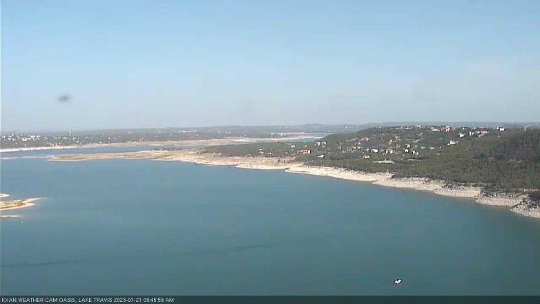 Lake Travis webcam, July 21, 2023 9:45 AM CT