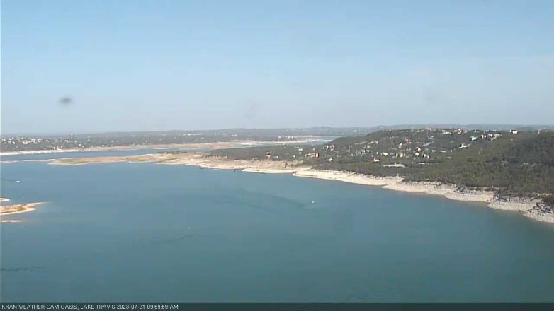 Lake Travis webcam, July 21, 2023 10:00 AM CT