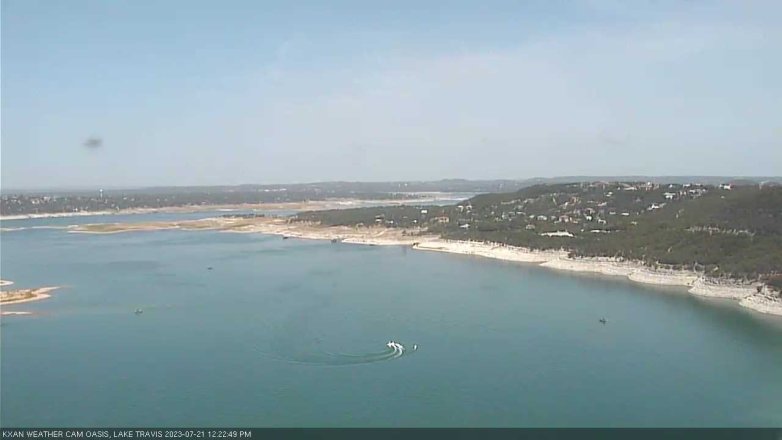 Lake Travis webcam, July 21, 2023 12:25 PM CT