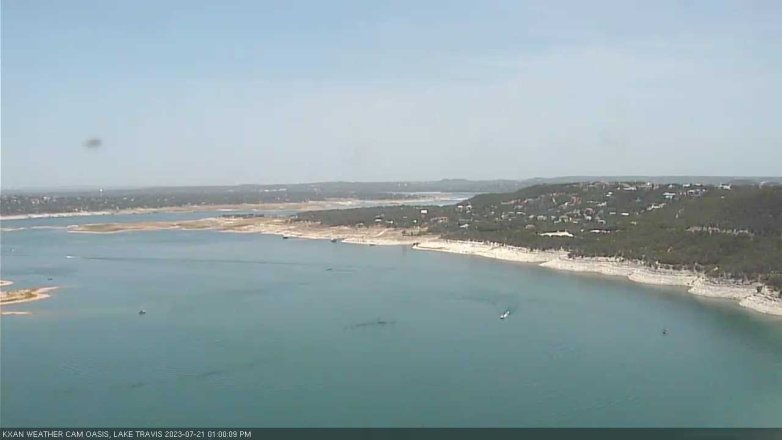Lake Travis webcam, July 21, 2023 1:00 PM CT