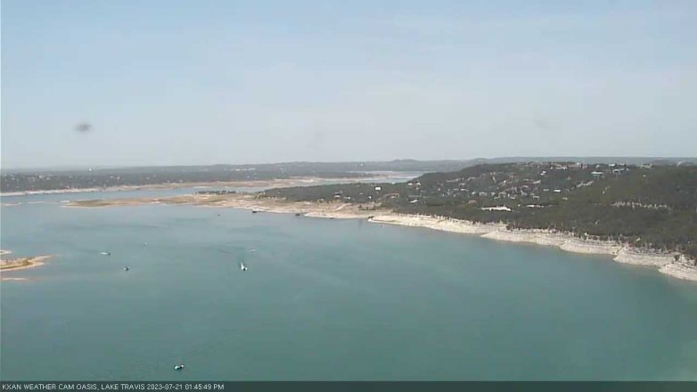 Lake Travis webcam, July 21, 2023 1:45 PM CT