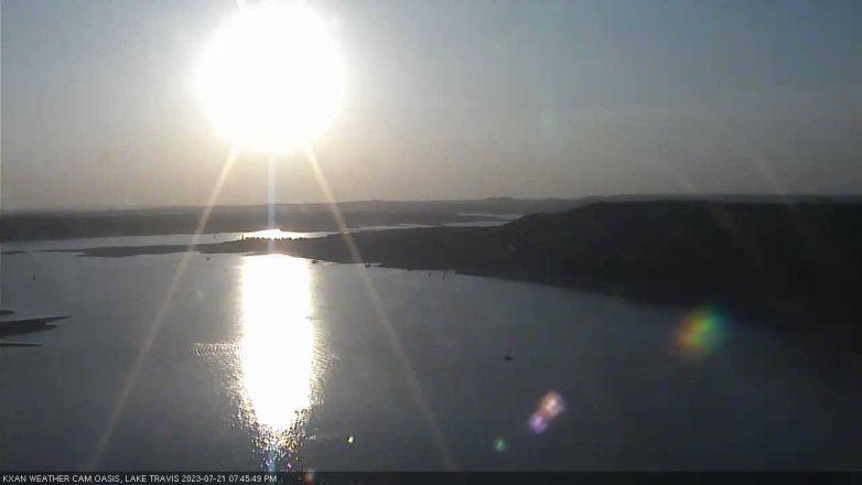 Lake Travis webcam, July 21, 2023 7:45 PM CT