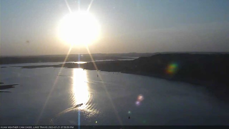 Lake Travis webcam, July 21, 2023 8:00 PM CT