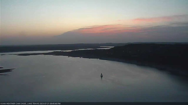 Lake Travis webcam, July 21, 2023 8:45 PM CT