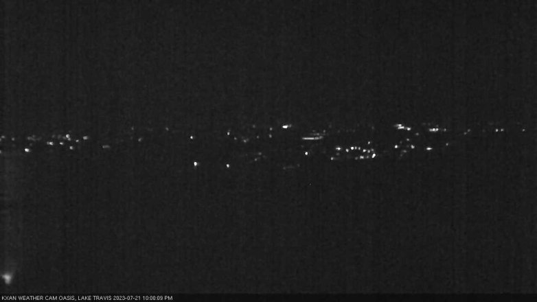 Lake Travis webcam, July 21, 2023 10:00 PM CT