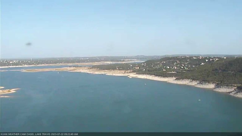 Lake Travis webcam, July 22, 2023 9:25 AM CT