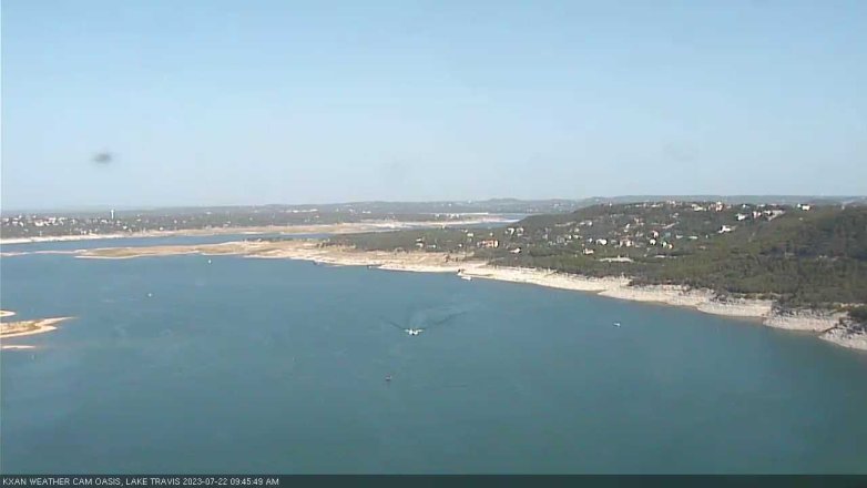 Lake Travis webcam, July 22, 2023 9:45 AM CT