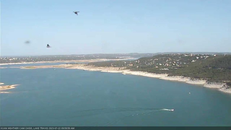 Lake Travis webcam, July 22, 2023 10:00 AM CT
