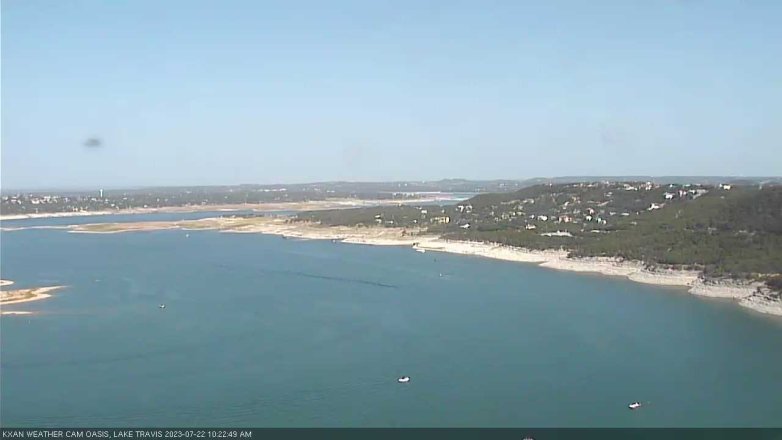 Lake Travis webcam, July 22, 2023 10:25 AM CT