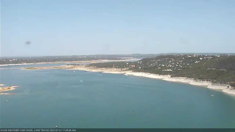 Lake Travis webcam, July 22, 2023 11:45 AM CT