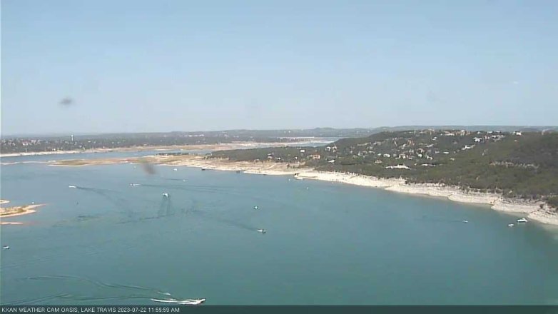 Lake Travis webcam, July 22, 2023 12:00 PM CT