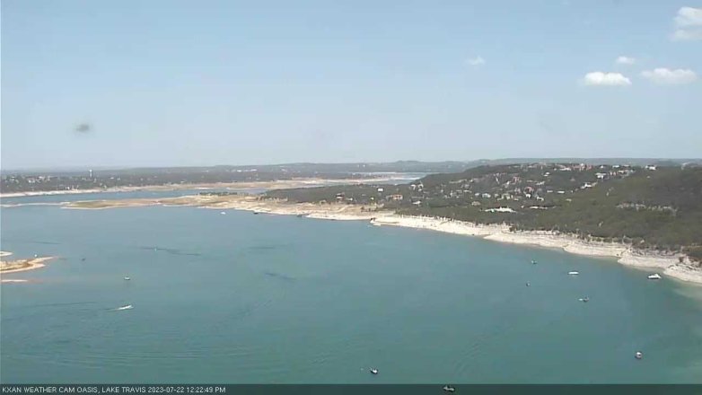 Lake Travis webcam, July 22, 2023 12:25 PM CT