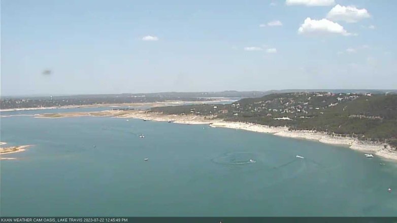 Lake Travis webcam, July 22, 2023 12:45 PM CT