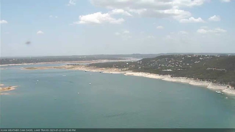 Lake Travis webcam, July 22, 2023 1:25 PM CT