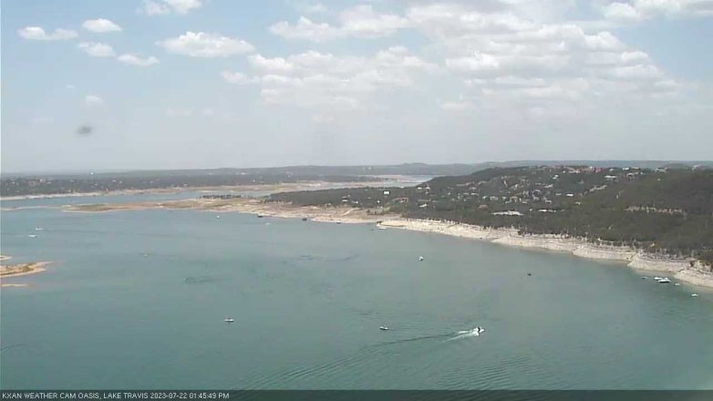 Lake Travis webcam, July 22, 2023 1:45 PM CT