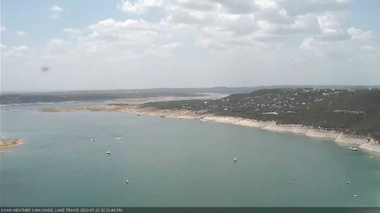 Lake Travis webcam, July 22, 2023 2:25 PM CT