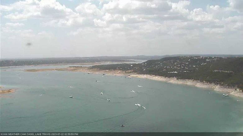 Lake Travis webcam, July 22, 2023 3:00 PM CT