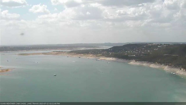 Lake Travis webcam, July 22, 2023 3:25 PM CT