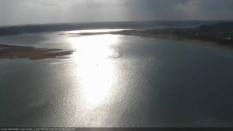 Lake Travis webcam, July 22, 2023 6:25 PM CT