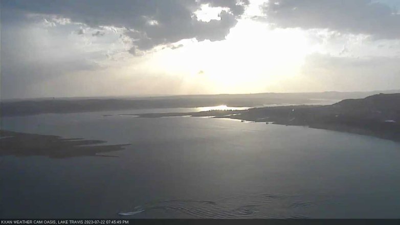 Lake Travis webcam, July 22, 2023 7:45 PM CT